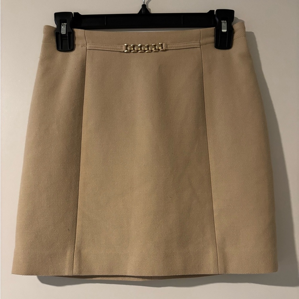 H&M wardrobe, stable, timeless mini Tan Women's Skirt XS